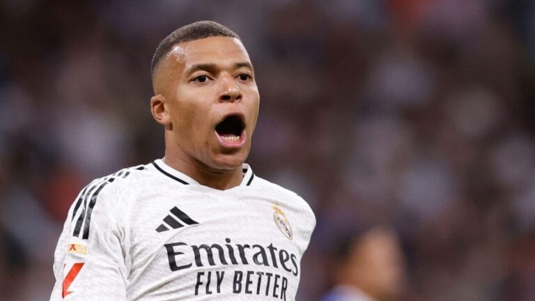 Real Madrid striker Kylian Mbappe