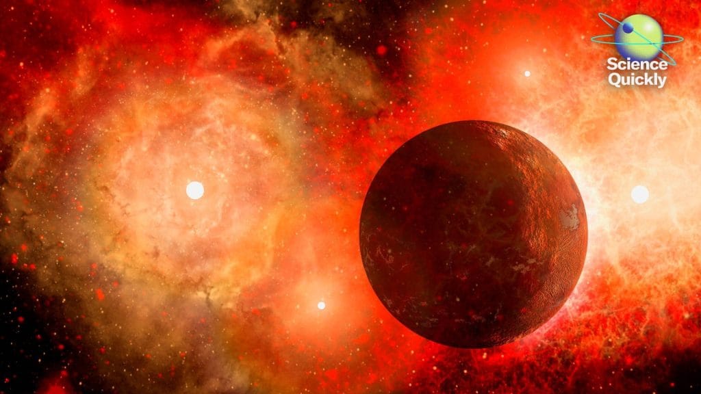 An artist's depiction of a free roaming rogue planet