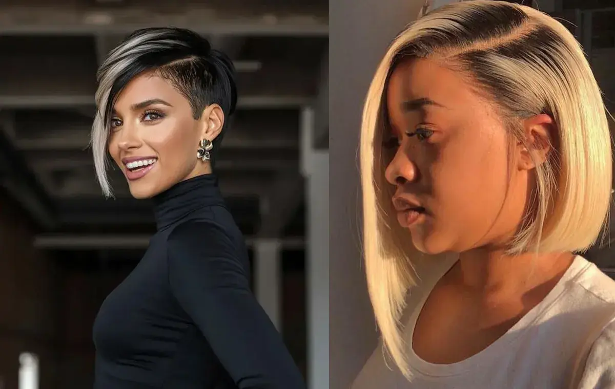 مدل مو باب نامتقارن