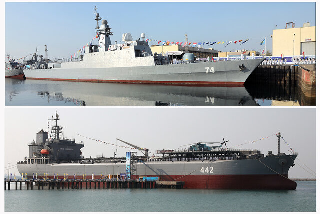 اقتدار دریایی ایران تقویت شد: الحاق پایگاه شناوری «کردستان» و رونمایی مجدد از ناوشکن احیا شده «سهند»