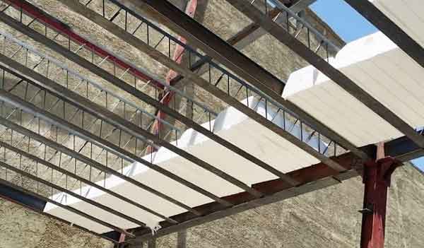 اجرای سقف تیرچه بلوک در اسکلت فلزی